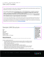 Clinical Justification Guide to Get LUCI Funded