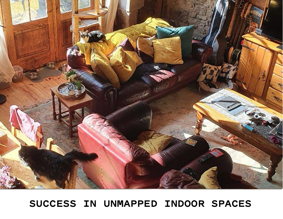 Success in unmapped Indoor Spaces